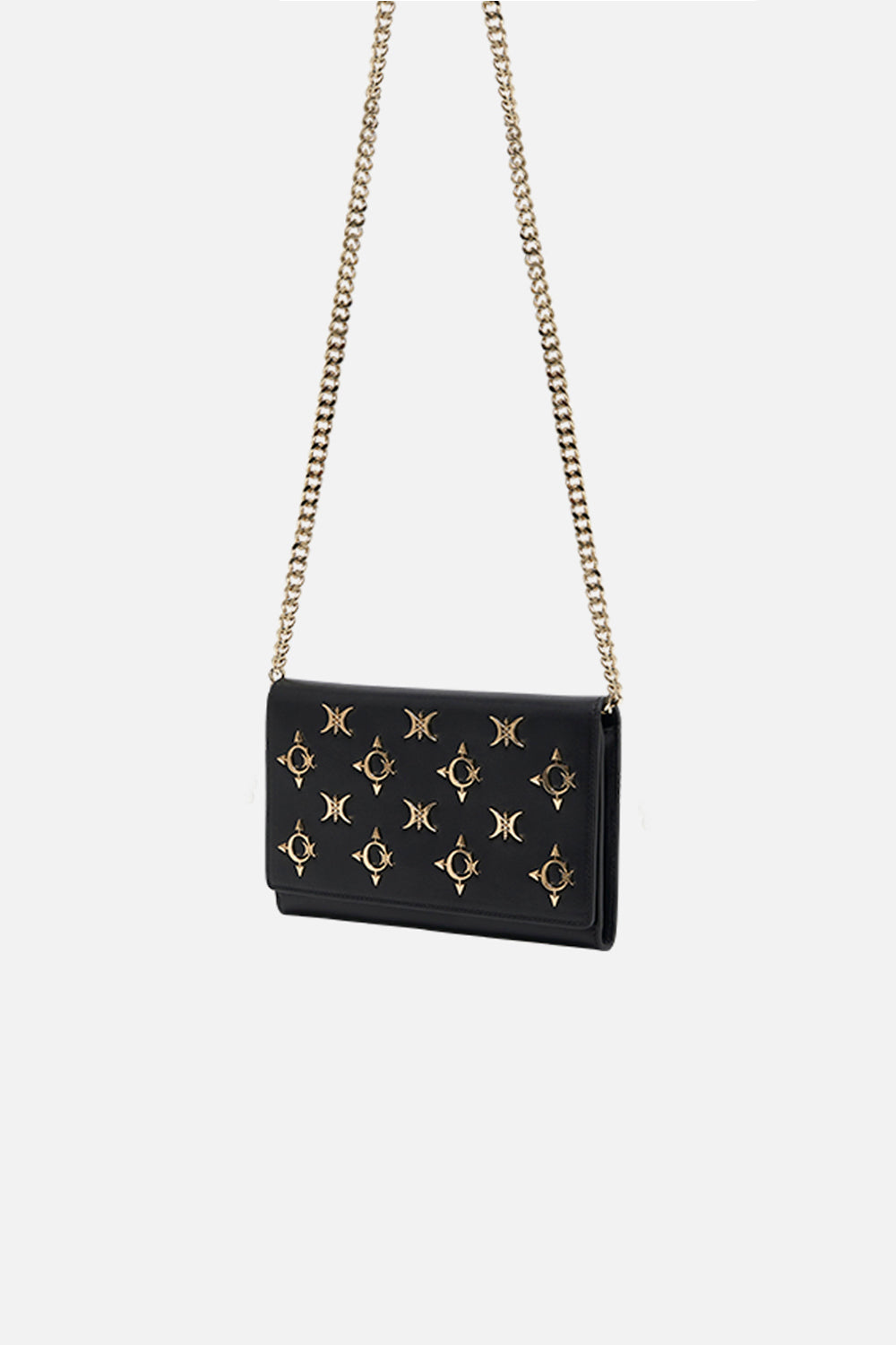 CHAIN FLAP CROSSBODY SOLID BLACK