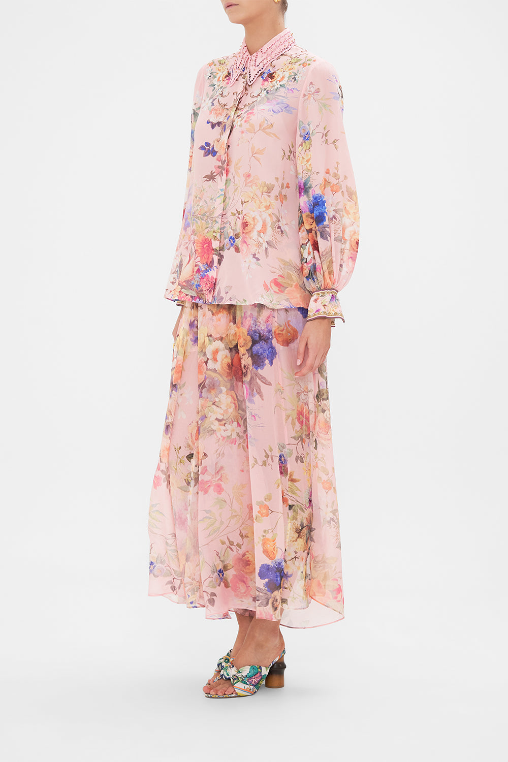 CURVED COLLAR BLOUSE LETTERS FROM THE PINK ROOM