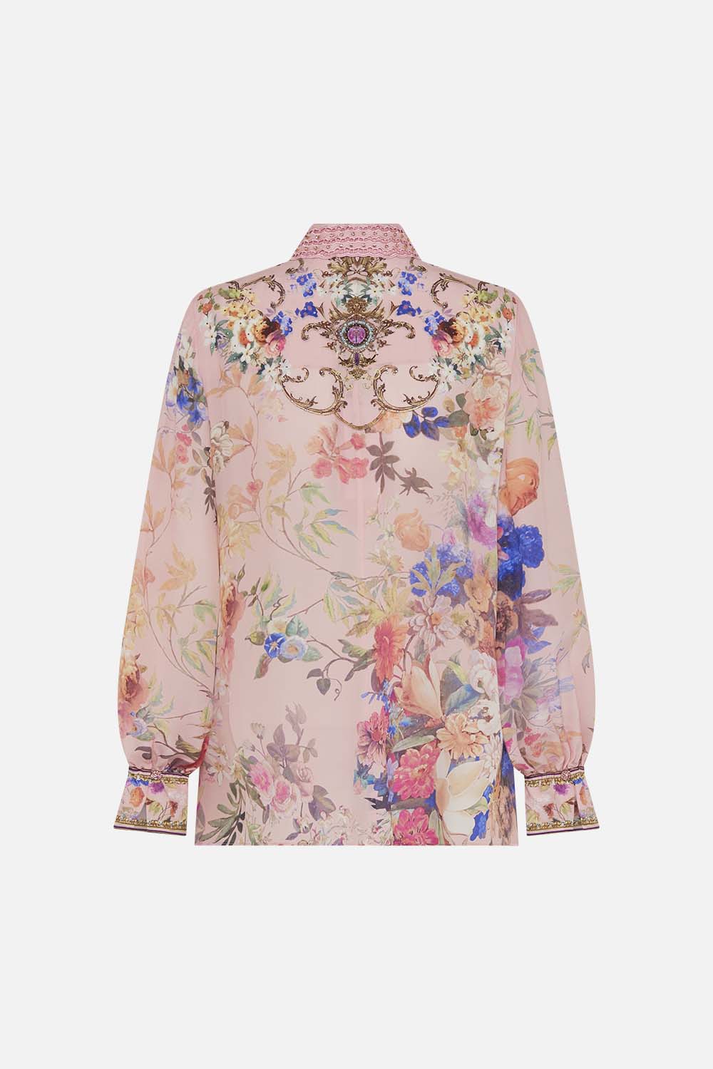 CURVED COLLAR BLOUSE LETTERS FROM THE PINK ROOM