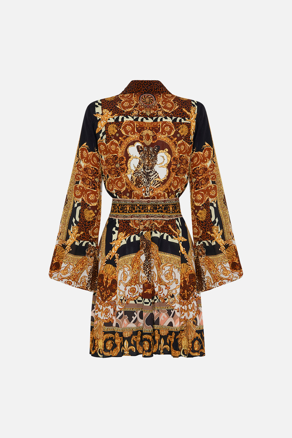 COLLARED SHAPED WAISTBAND DRESS FEELING FRESCO