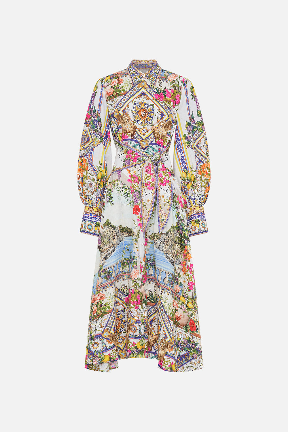 WAIST TIE SHIRT DRESS AMALFI AMORE