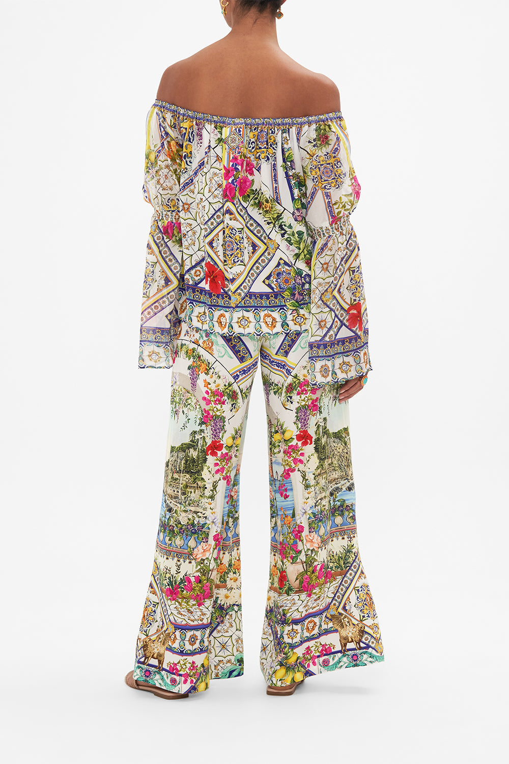 DROP SHOULDER BELL SLEEVE TOP AMALFI AMORE