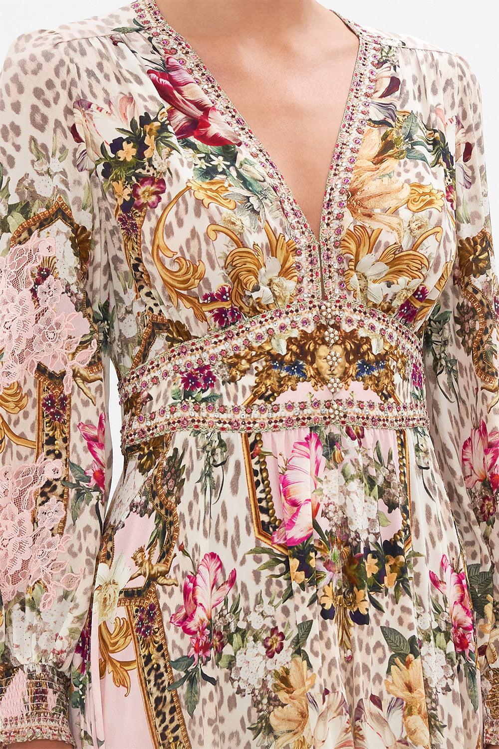 BUTTON DRESS WITH SHAPED WAISTBAND BAMBINO BLISS