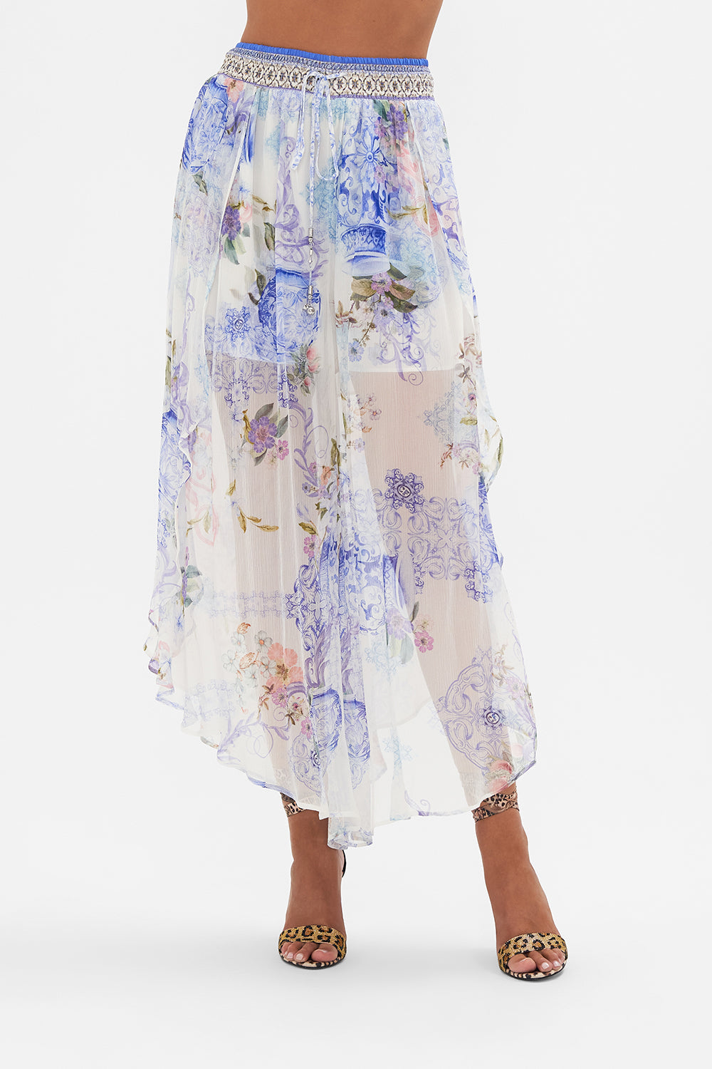 CURVED HEM PANT PAINT ME POSITANO