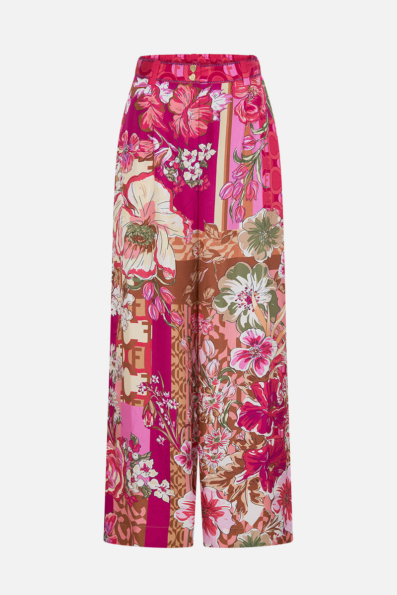 WIDE LEG WAISTED PANT PLUMES AND PARTERRES