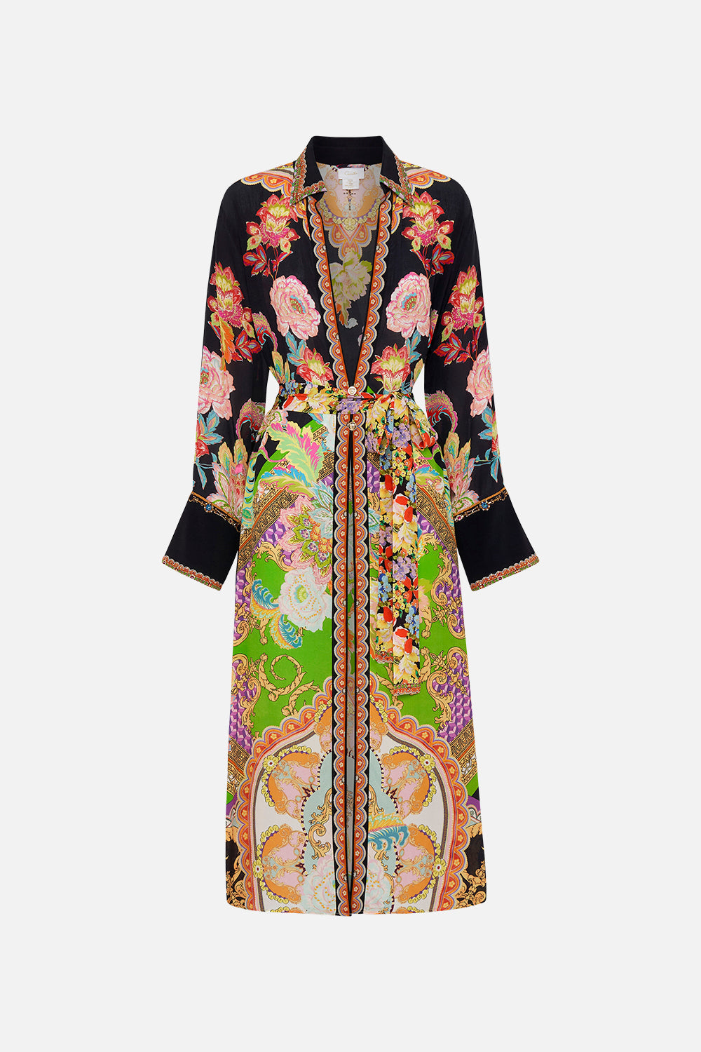 Product view of CAMILLA silk jakcet in Sundowners in Sicily print