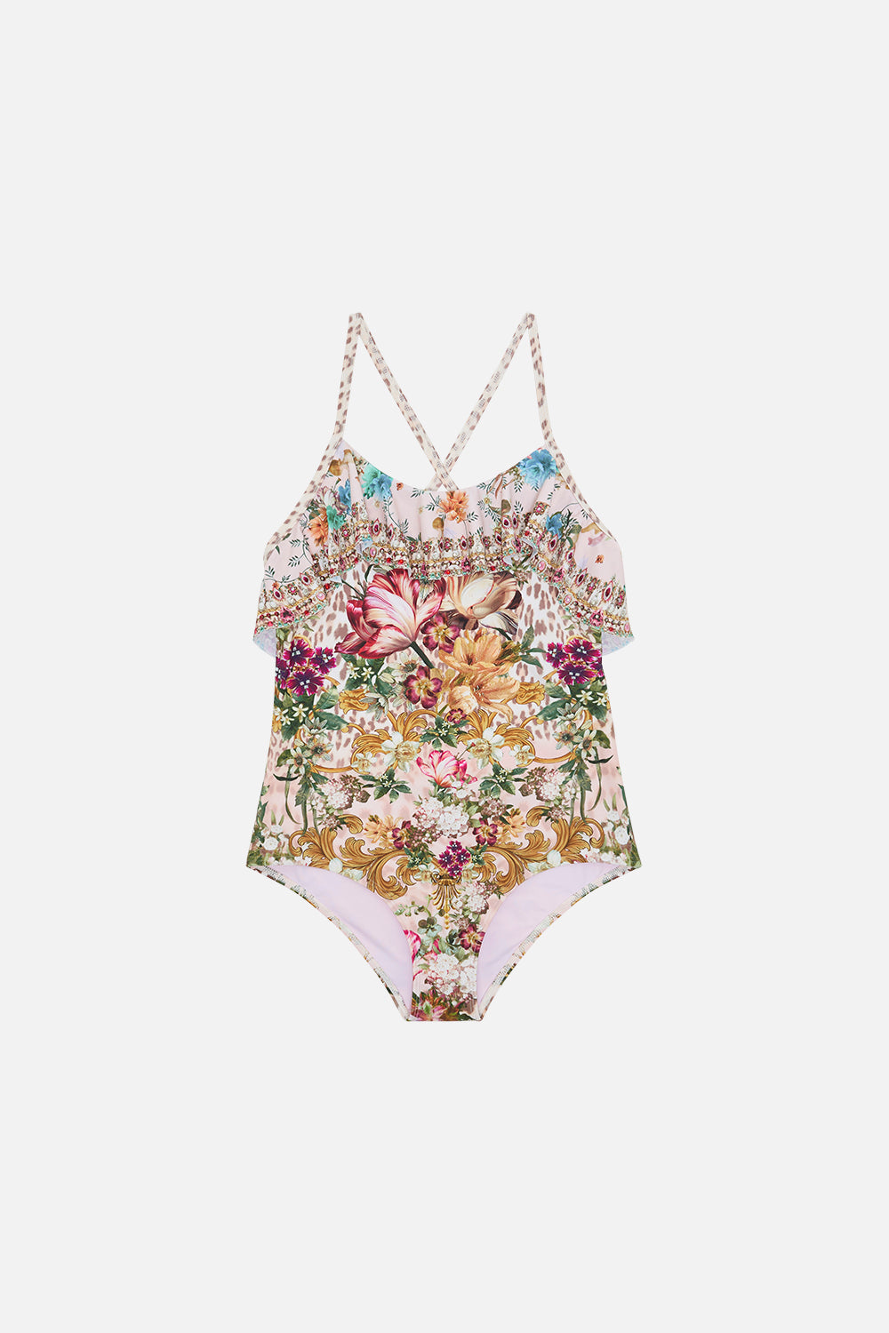 Product view of MILLA BY CAMILLA kids one piece swimsuit in Bambino Bliss print