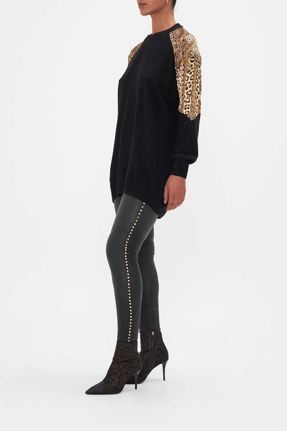 SILK SPLICED SHOULDER JUMPER STANDING OVATION