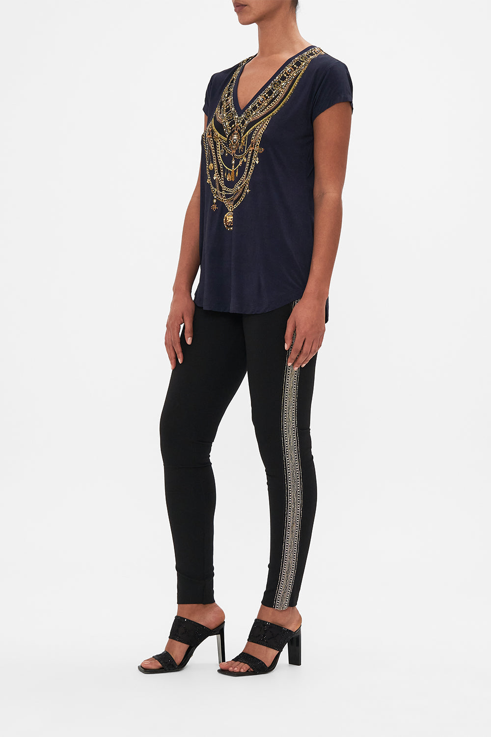 V-NECK TEE DUOMO KALEIDO