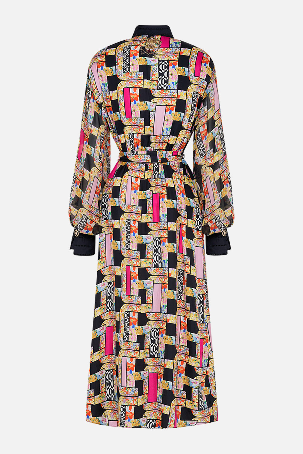 BUTTON DOWN BLOUSON SLEEVE DRESS SIGNORA MILANO