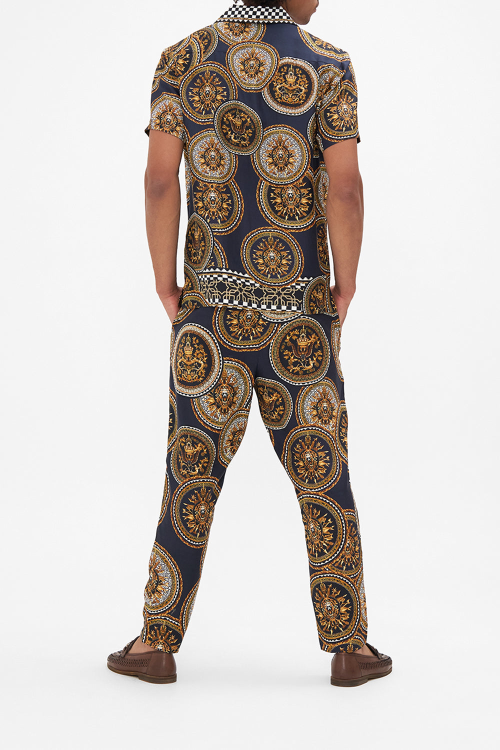 SHORT SLEEVE CAMP COLLARED SHIRT DUOMO KALEIDO