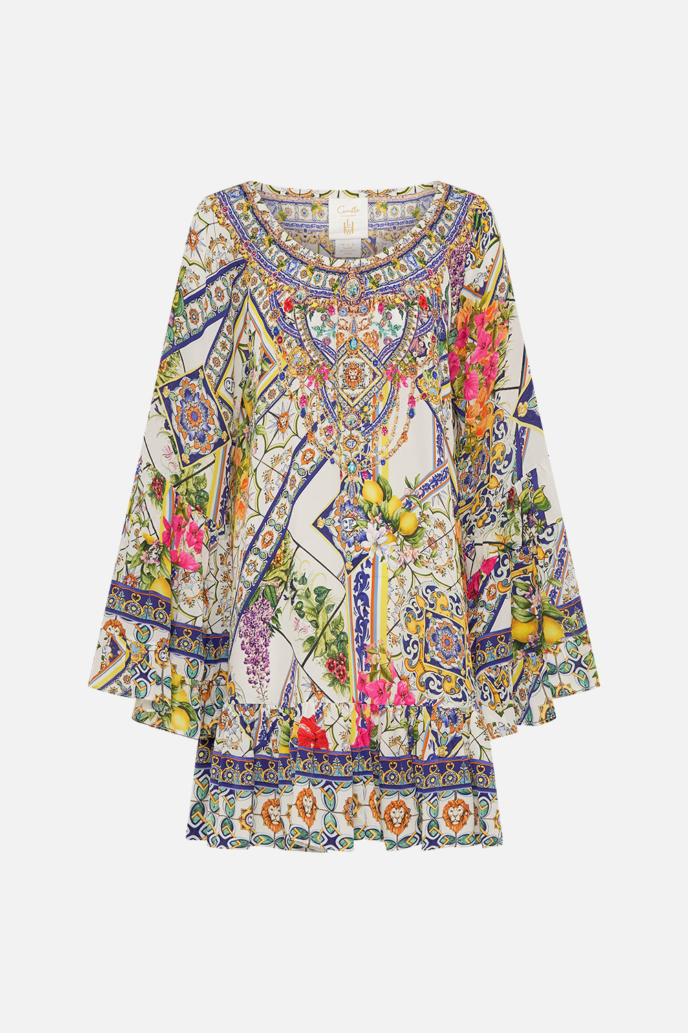 A LINE FRILL DRESS AMALFI AMORE