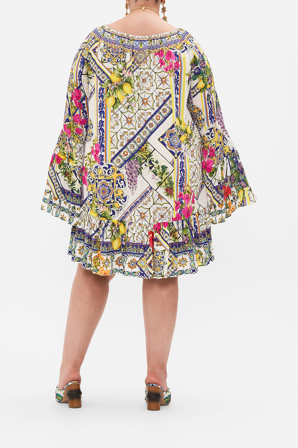 A LINE FRILL DRESS AMALFI AMORE