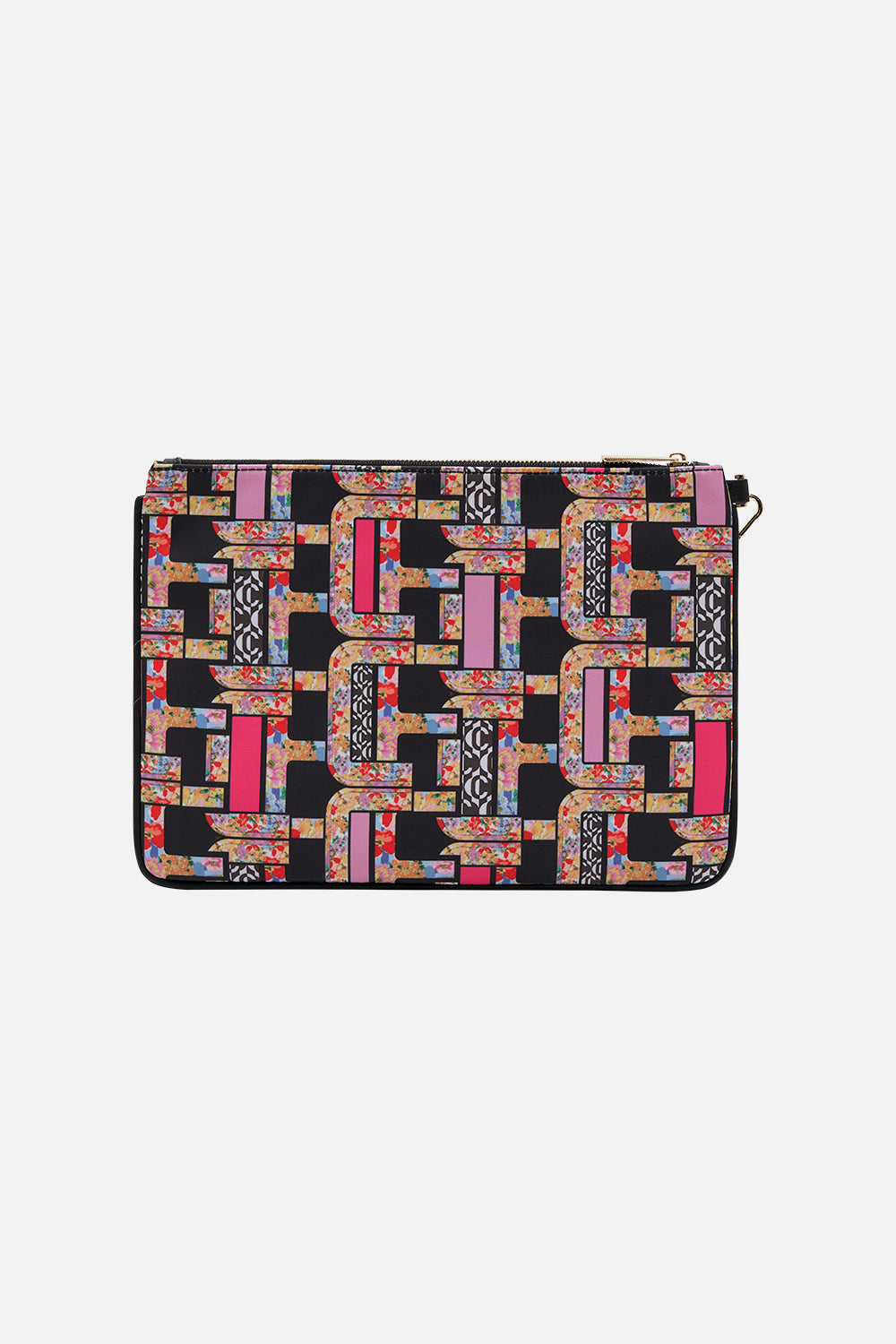 NYLON ZIP TOP CLUTCH SIGNORA MILANO