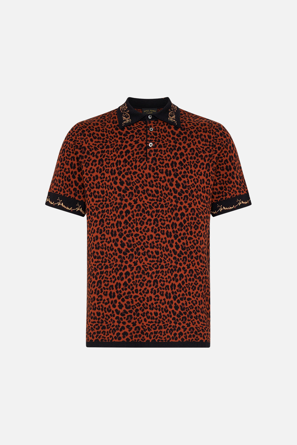 Video of model wearing Hotel Franks by CAMILLA mens polo shirt in Feeling Fresco