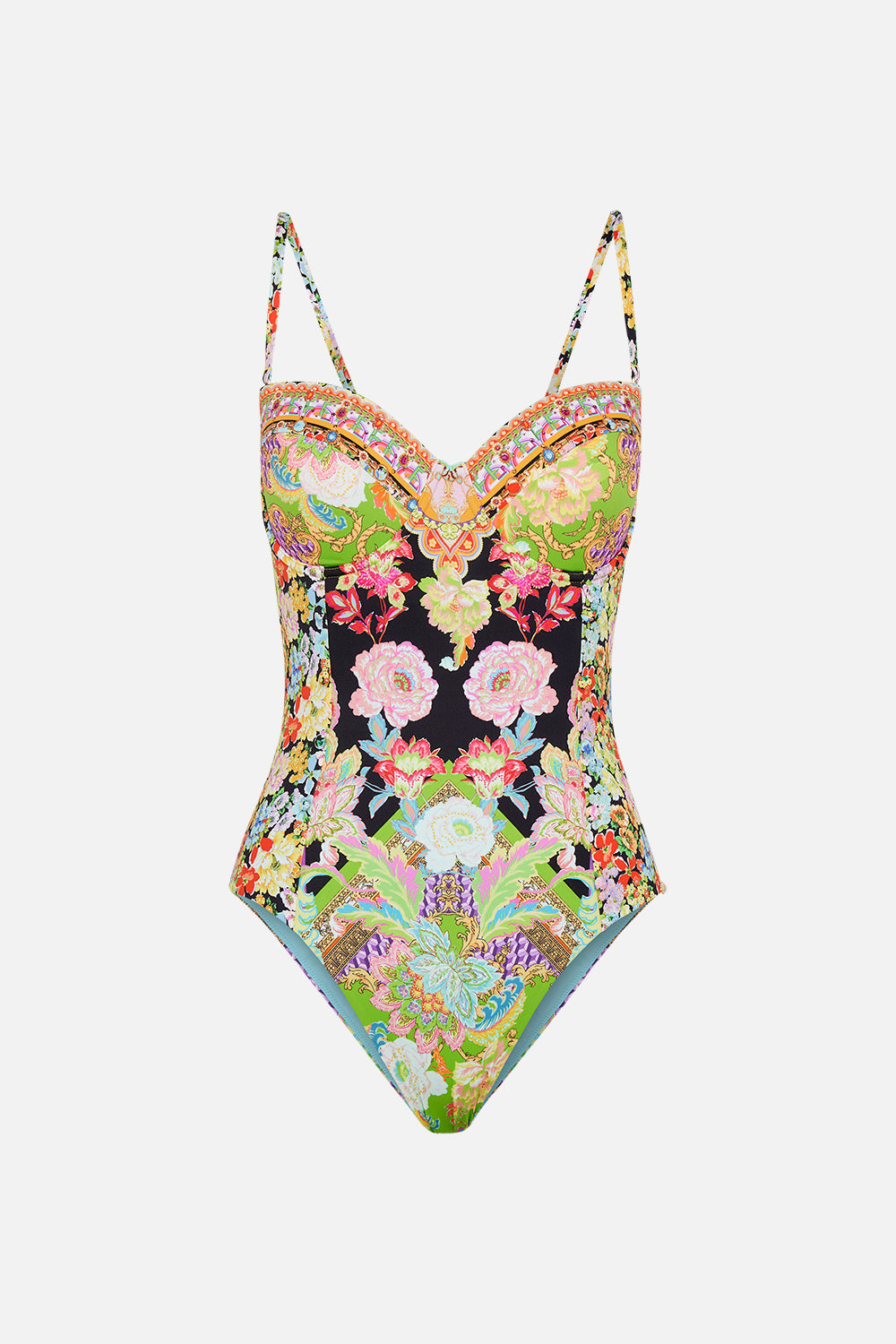 Product view of CAMILLA swimwear one piece swimsuit in Sundowners in Sicily print
