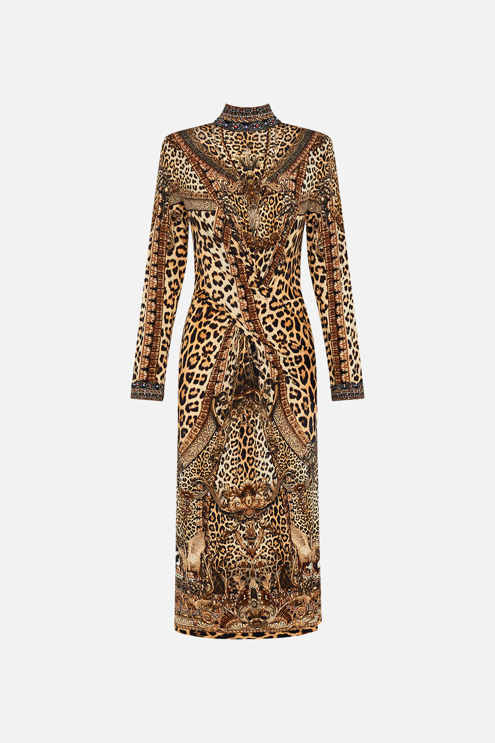 CROSS FRONT MIDI DRESS STANDING OVATION