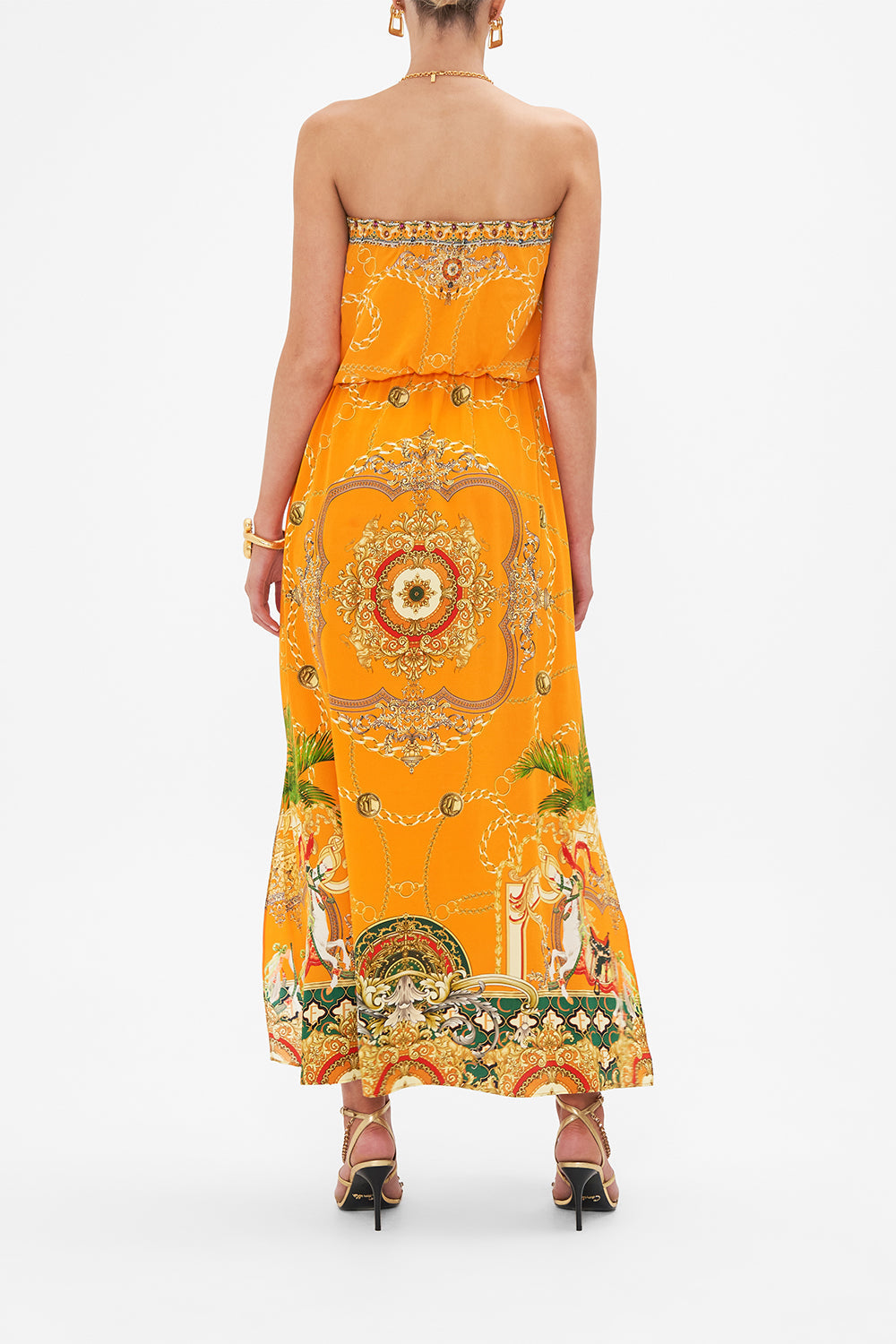 STRAPLESS BLOUSON DRESS DANCING WITH THE BULLS