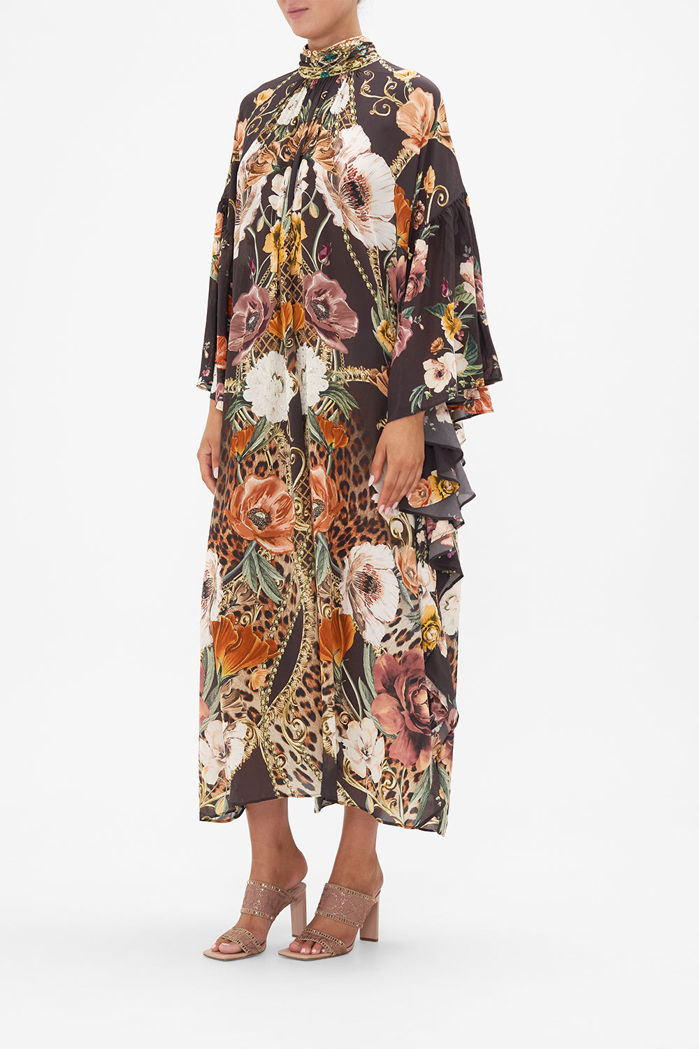 HIGH NECK RUFFLE KAFTAN WAVE YOUR WAND