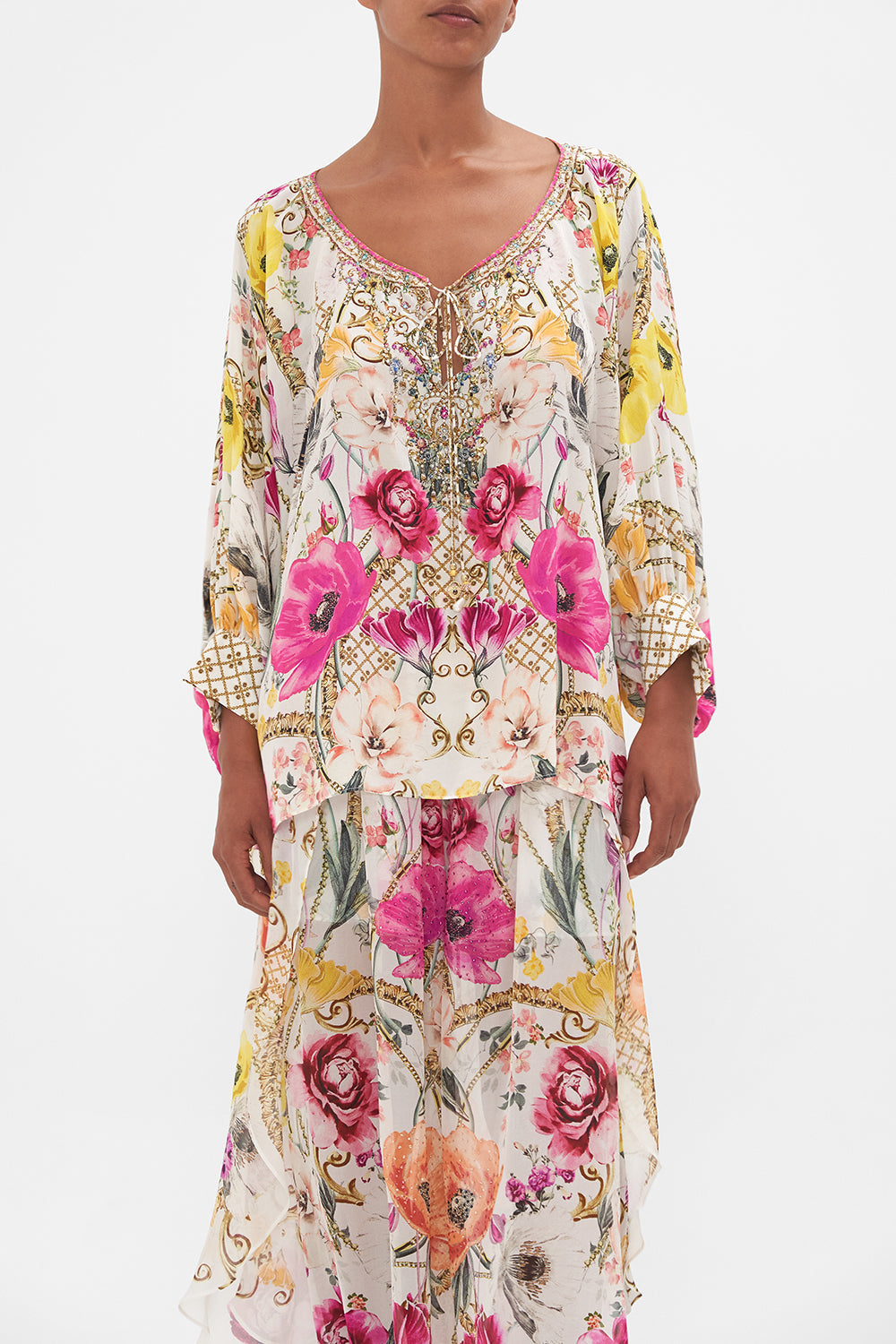 RAGLAN SLEEVE BLOUSE WITH CUFF DESTINY CALLING