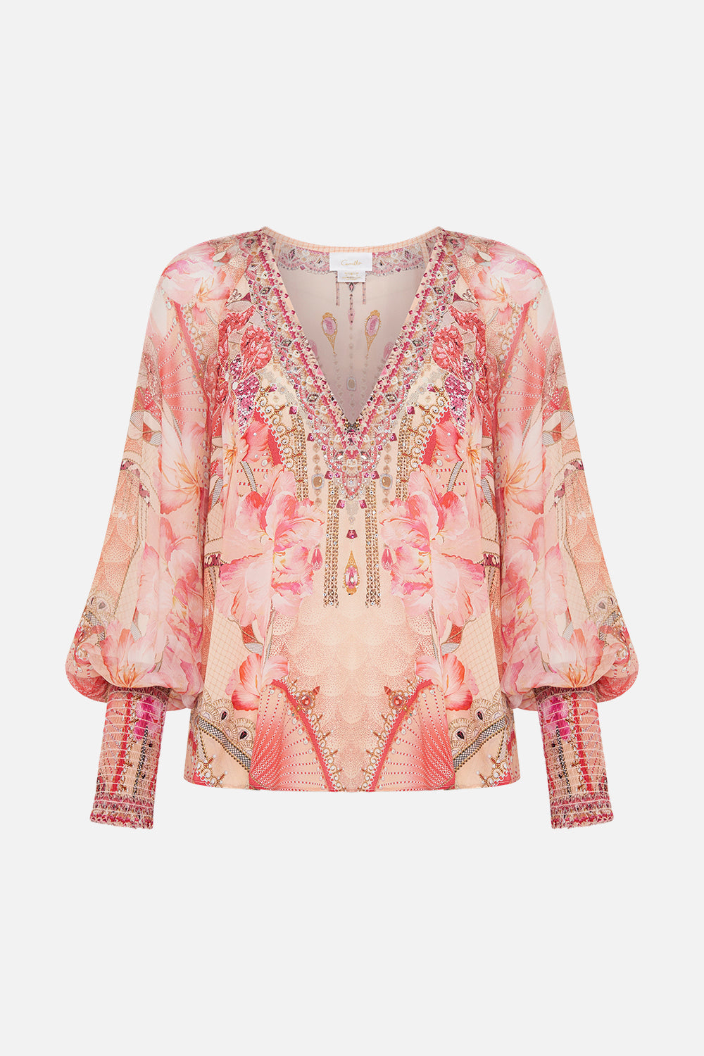 SHIRRED CUFF BLOUSE ADORE ME