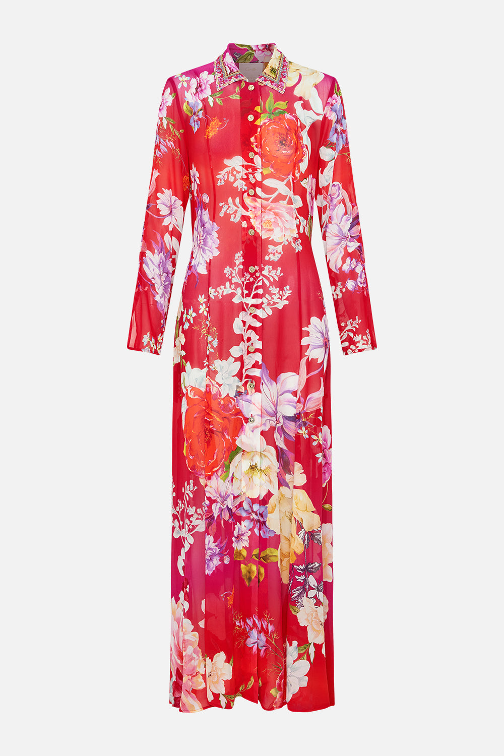 PRINTED TRENCH KISS AND TELL