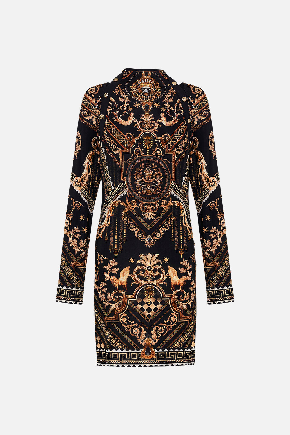 SHORT CUT OUT SHOULDER JERSEY DRESS DUOMO DYNASTY