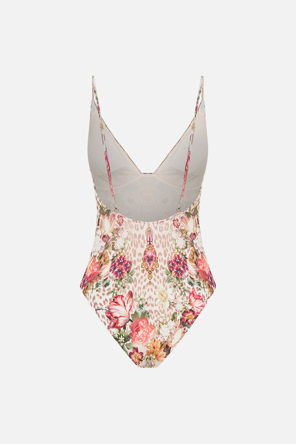 Video of model wearing CAMILLA bodysuit in Bambino Bliss print