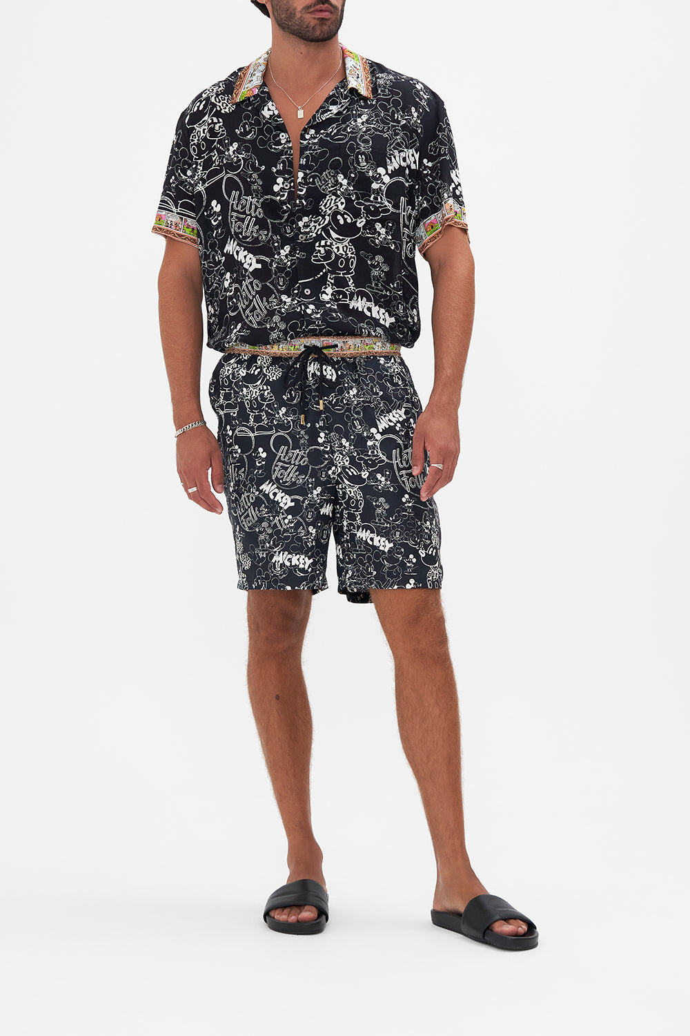 CAMILLA & DISNEY mens walk short in Mickeys Kingdom print