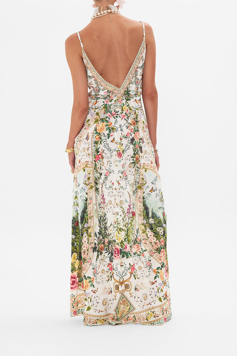 V NECK FULL LENGTH BIAS SLIP DRESS SWEET SOPRANO