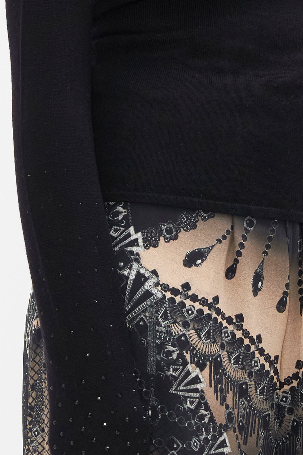 OFF SHOULDER KNIT TOP CURTAIN CALL CHAOS