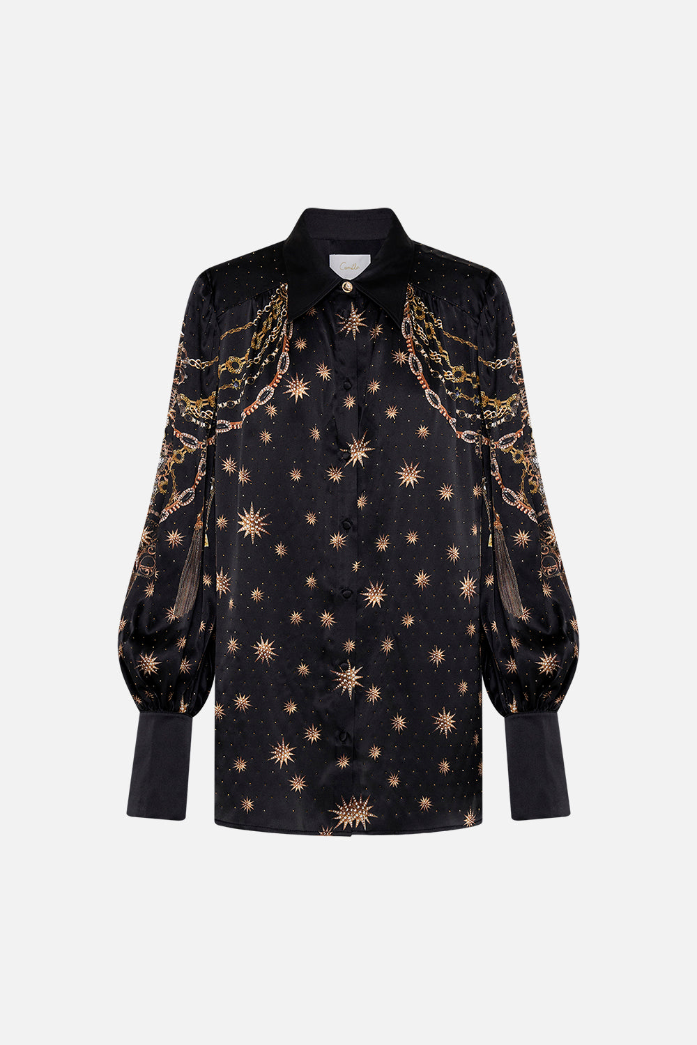 CAMILLA silk blouse in Soul Of A Star Gazer