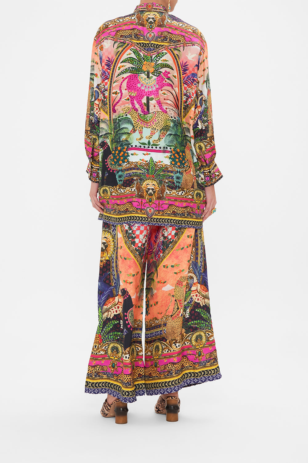 LONG LINE SHIRT WITH YOKE AND BUTTON DETAIL ALESSANDROS ATLANTIS