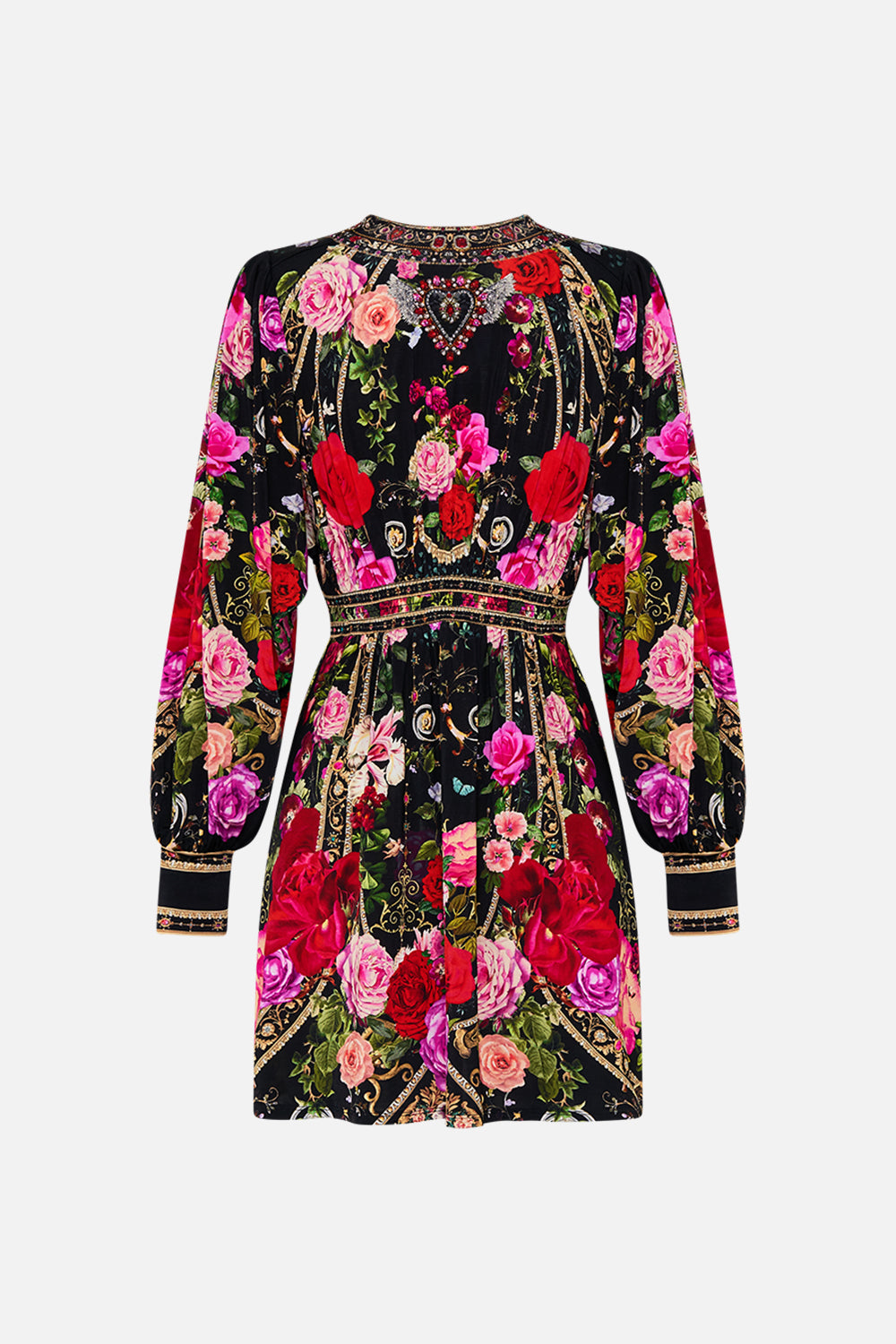 V NECK WAISTED JERSEY MINI DRESS RESERVATION FOR LOVE