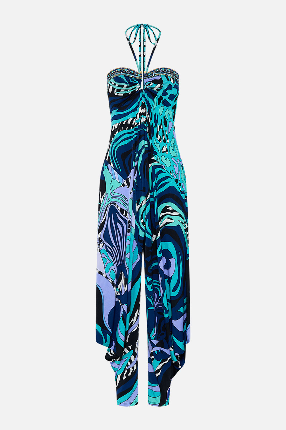 CAMILLA silk jumpsuit in Vividly Venice print