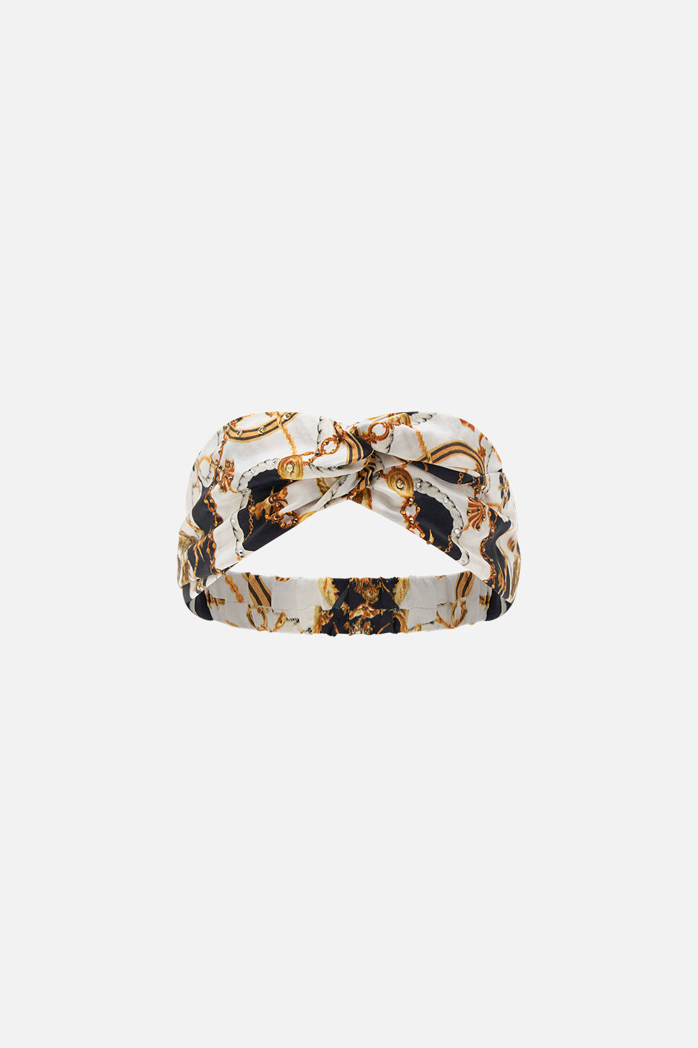 Product view of CAMILLA silk headband in Sea Charm print