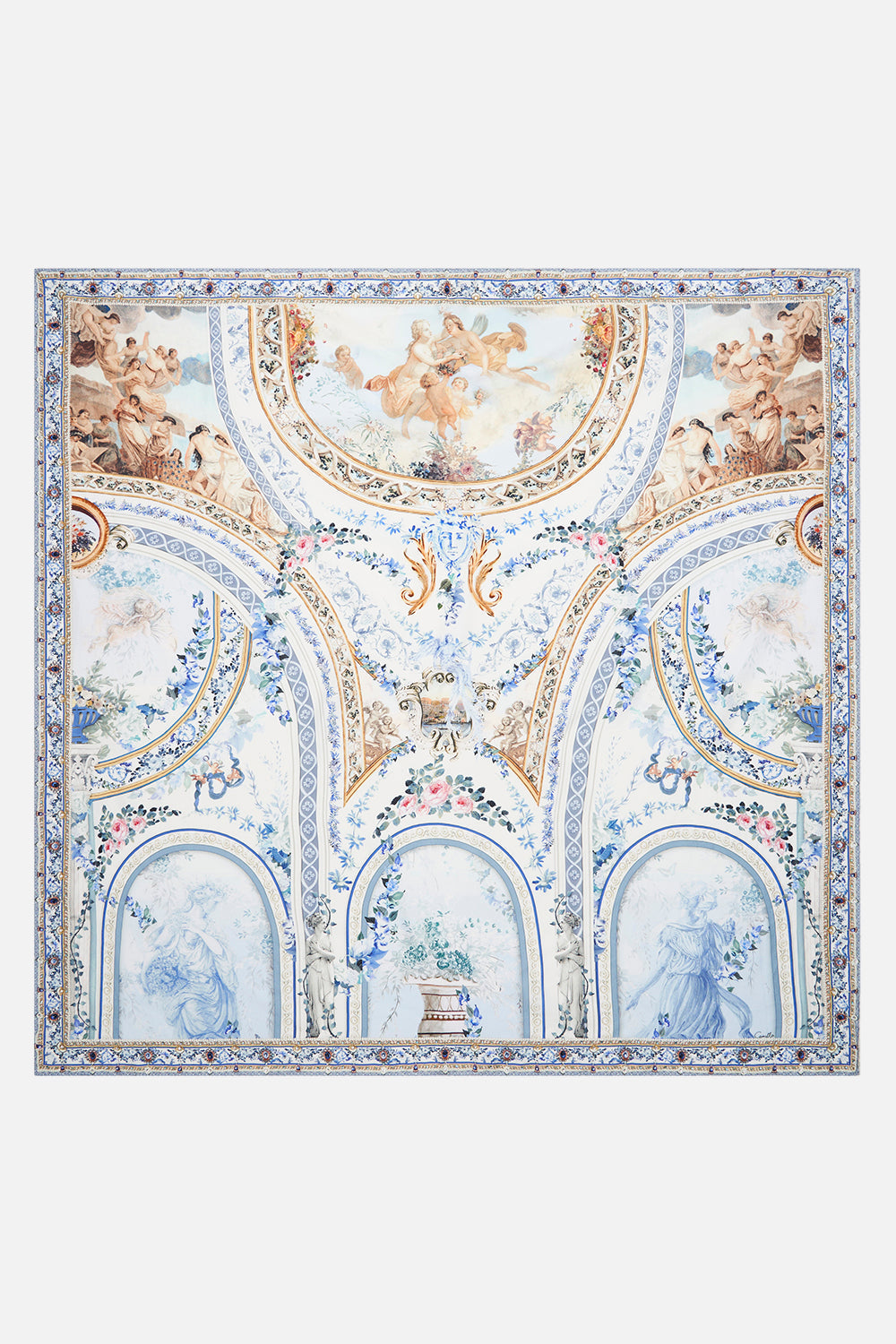 CAMILLA large square scarf in Season of the Siren print