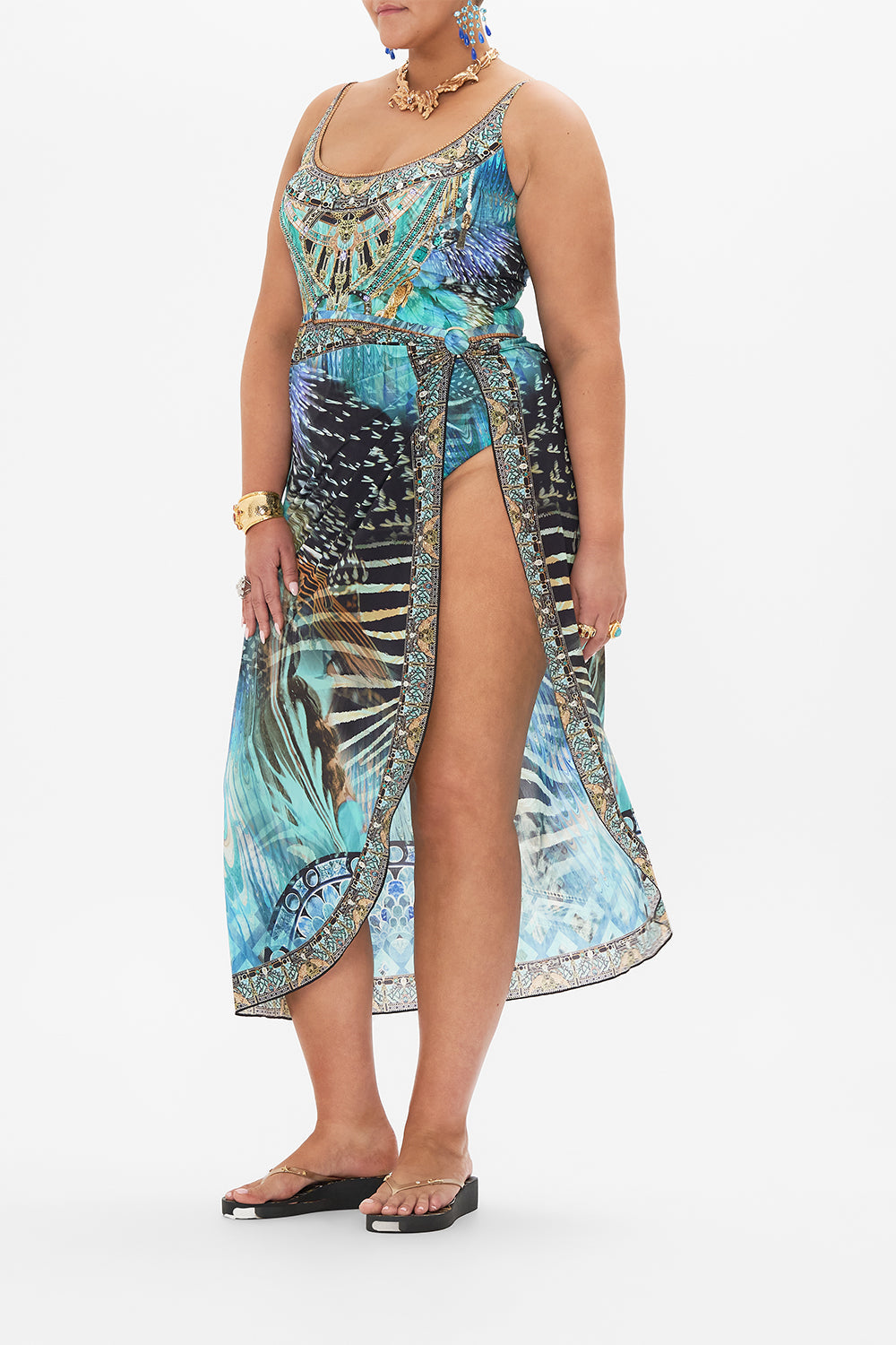 SCOOP NECK ONE PIECE AZURE ALLURE