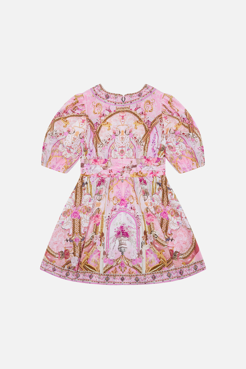Product view of Milla by CAMILLA kids puff sleeve mini dress inFresco Fairytale print
