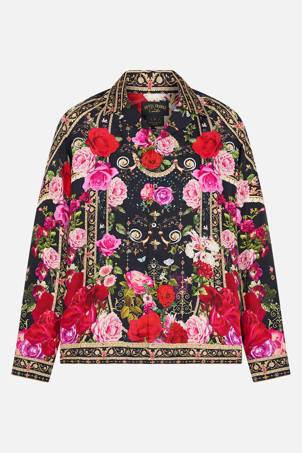Hotel Franks by CAMILLA mens floral camp collared shirt in Reservation For Love print