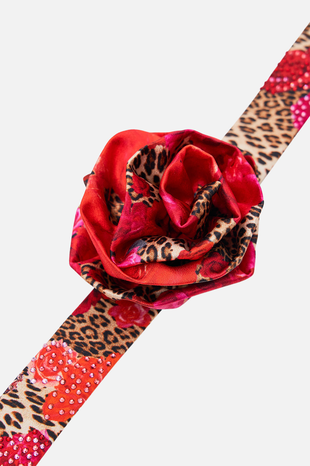 Product view of CAMILLA choker necklace in Heart Like A Wildflower print