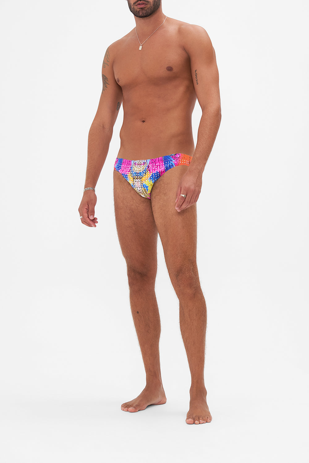 MENS ATHLETIC SWIM BRIEF - FULLY CRYSTALLED DANCING WITH DESTINY