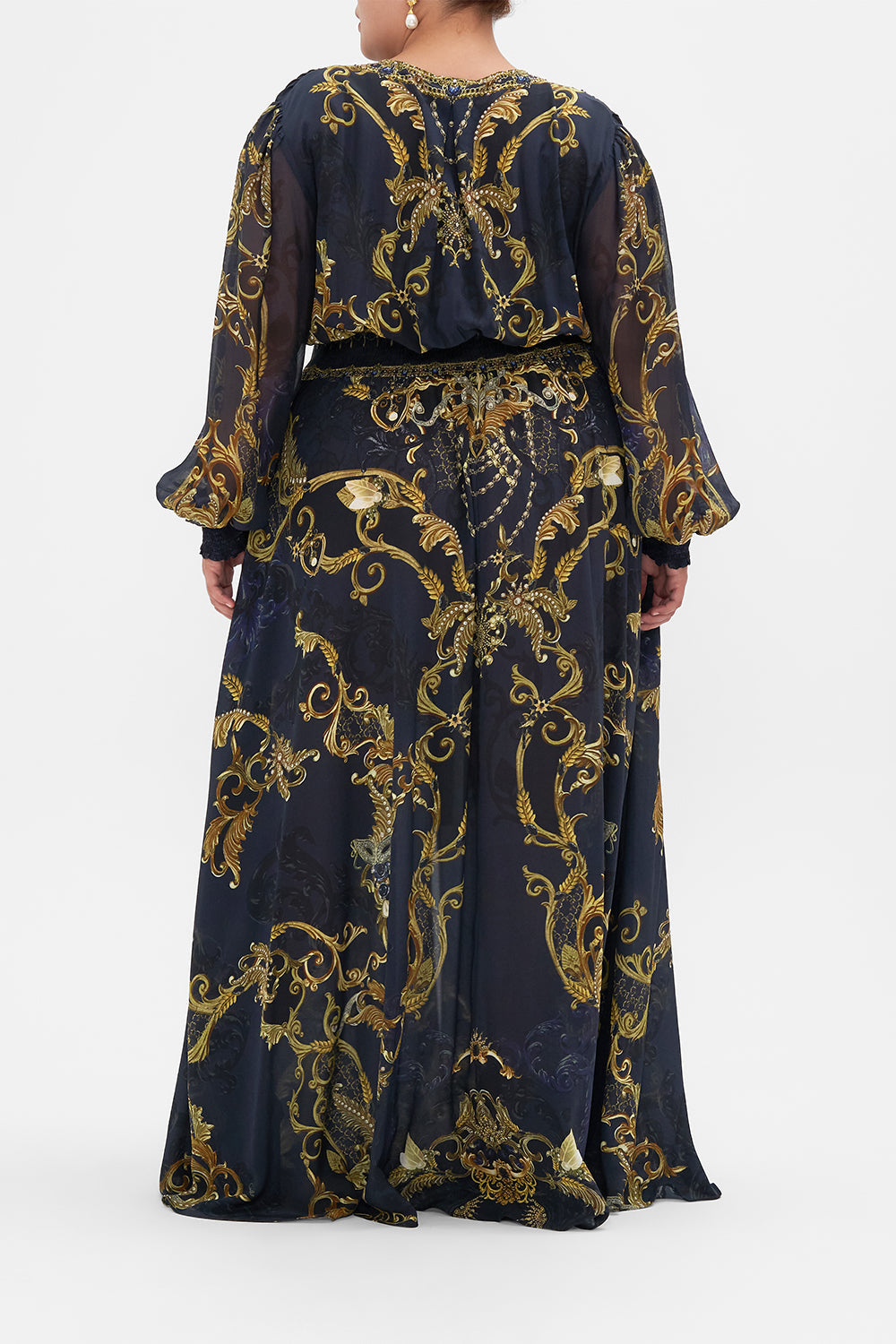 BUTTON DRESS WITH SHAPED WAISTBAND MOONLIGHT MELODIES