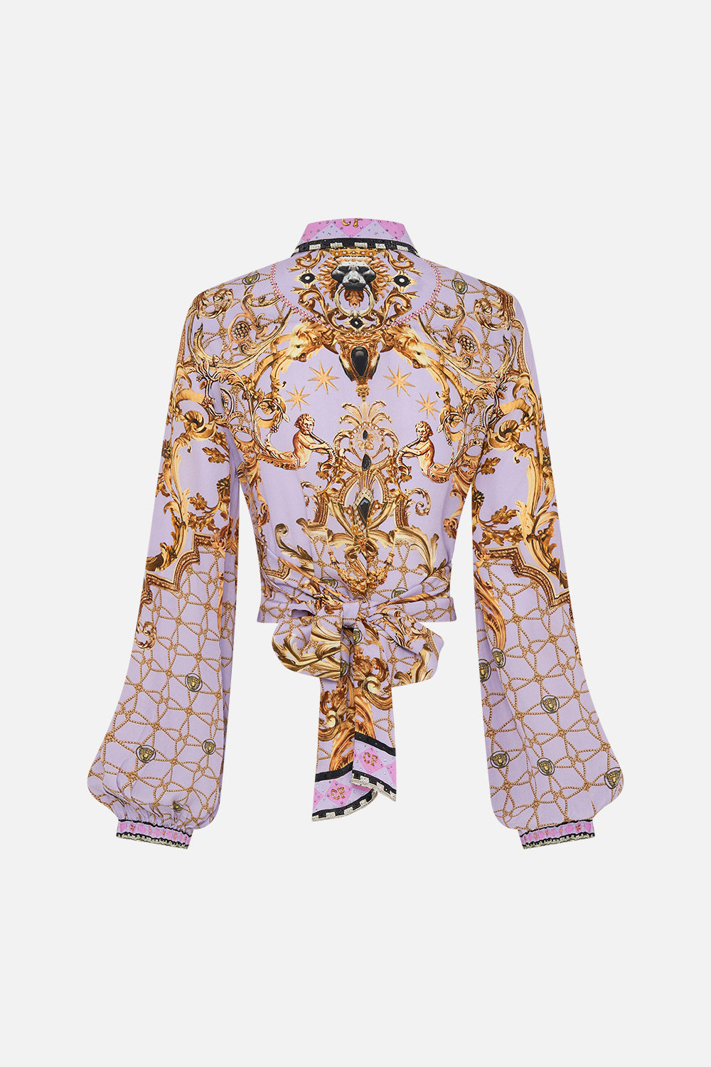 CROPPED WRAP SHIRT LAVENDER EVER AFTER