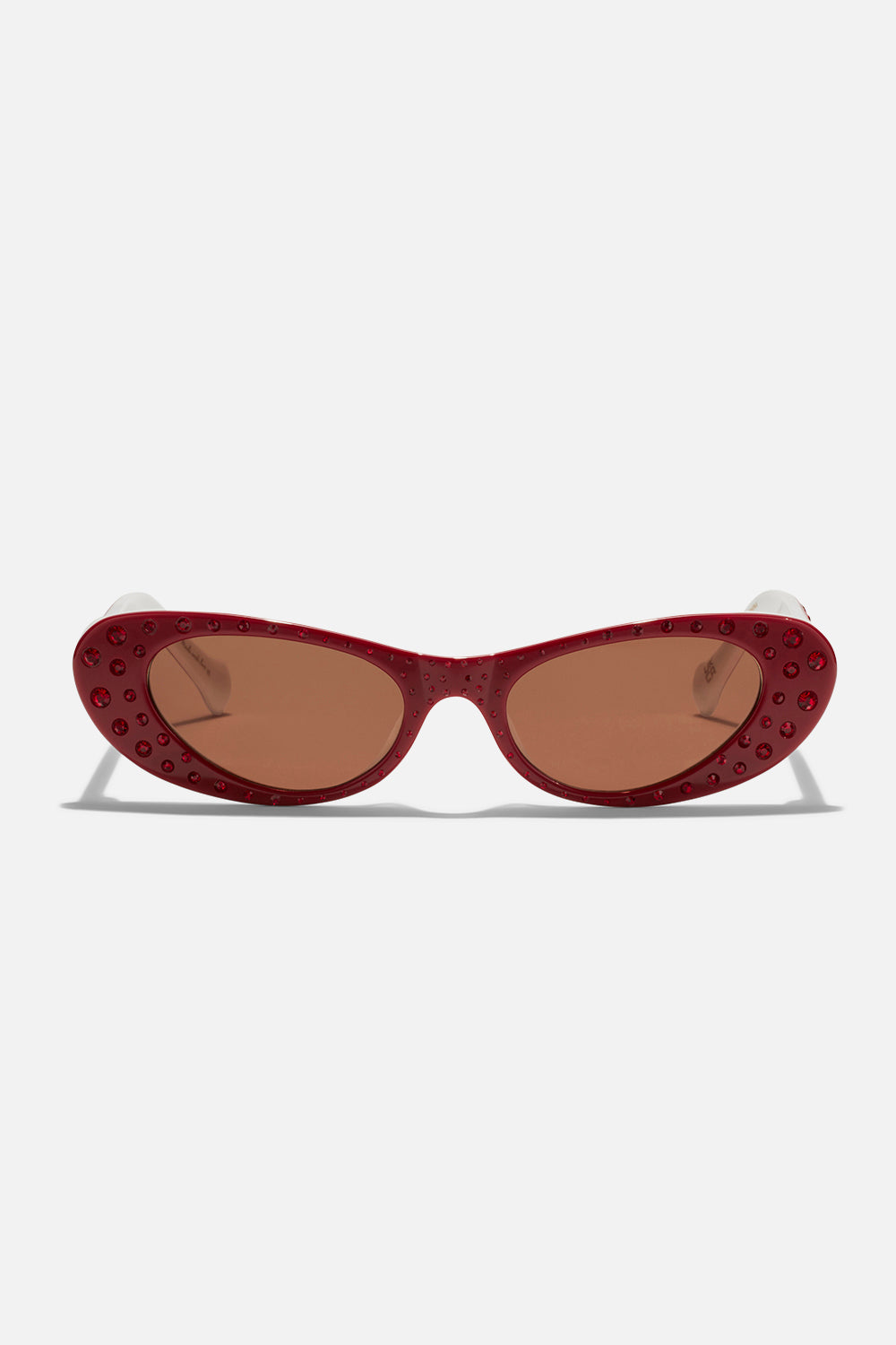 CHAMPAGNE & CAVIAR SUNGLASSES RED CRYSTAL