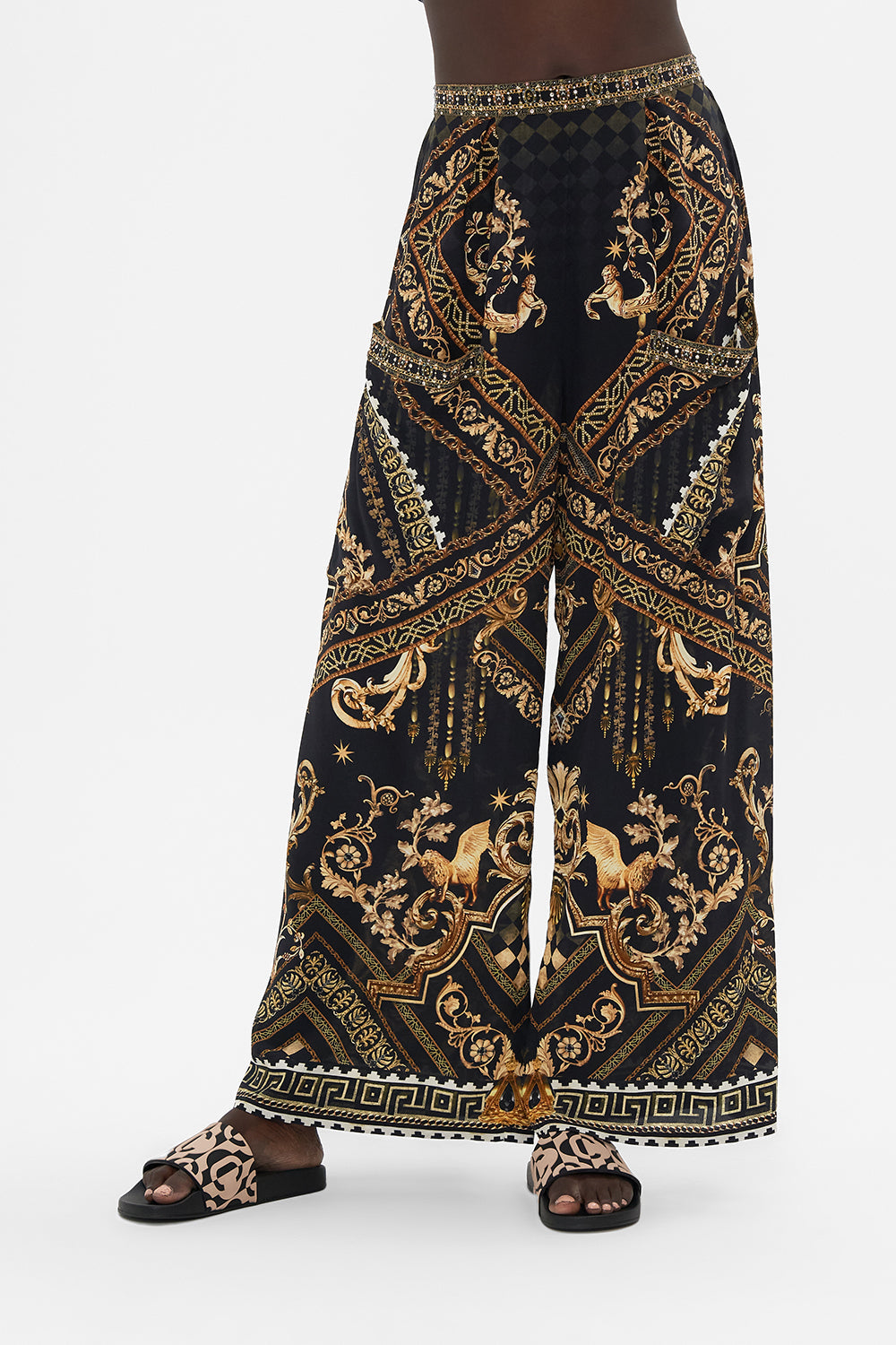 WIDE LEG TROUSER WITH FRONT POCKETS DUOMO DYNASTY