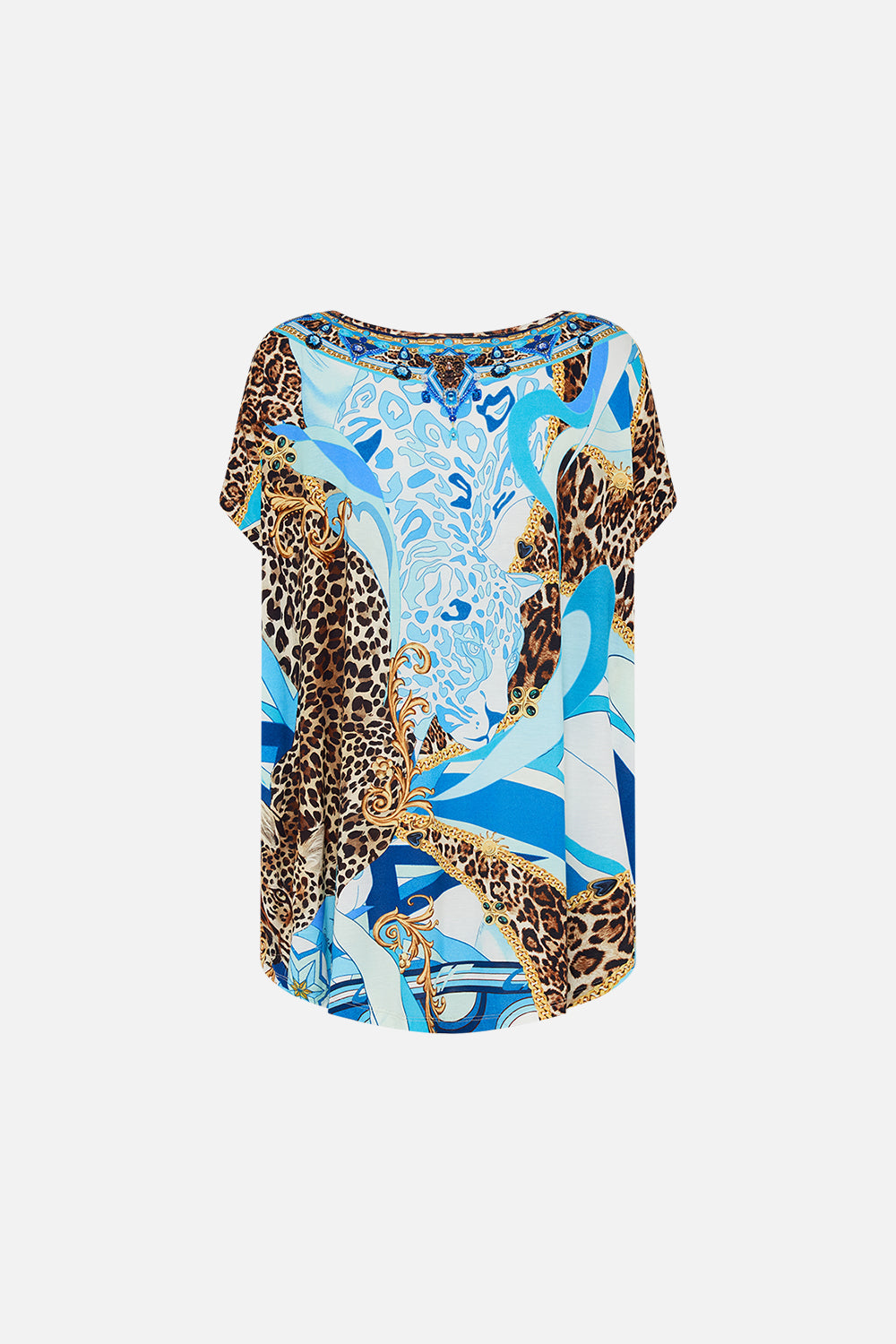 LOOSE FIT TEE SKY CHEETAH