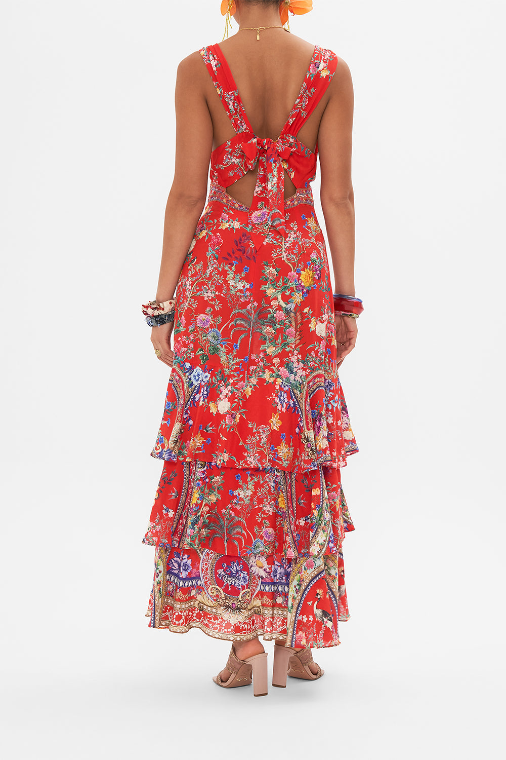 CAMILLA floral print ruffle dress in The Summer Palace print