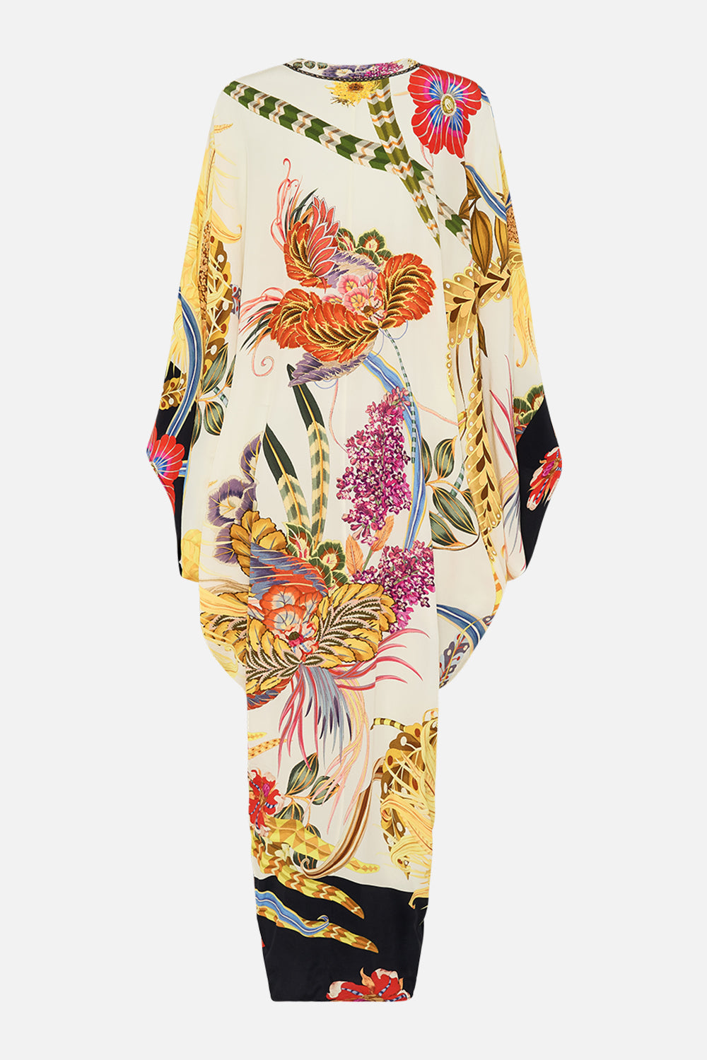 CAMILLA silk kaftan in Sunflowers On My Mind print