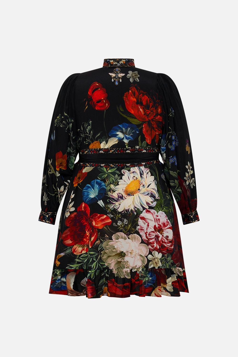 CAMILLA silk shirt dress in A Still Life print